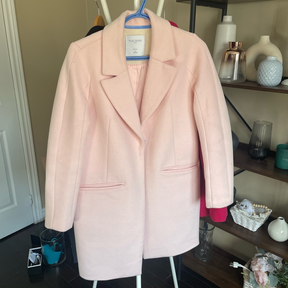 PEACEBIRD Cotton candy coloured peacoat (never worn)